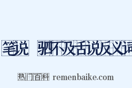 笔说·驷不及舌说反义词是什么意思的图片